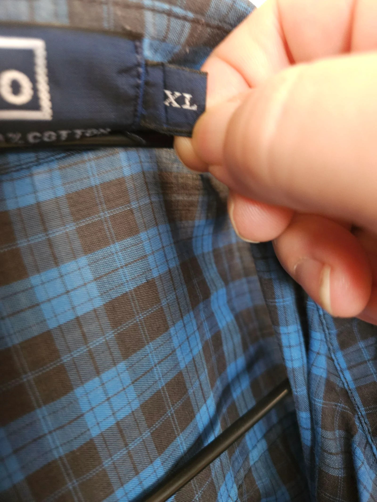 Gekarresseerde bruin en blauwe overhemd XL – photo 4